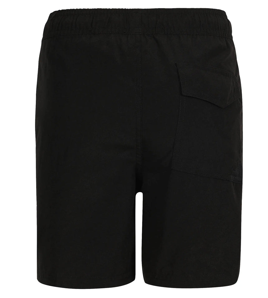 Boys Quick Dry Graphic Print Watershorts - Wavecapsule Black & Hot Orange