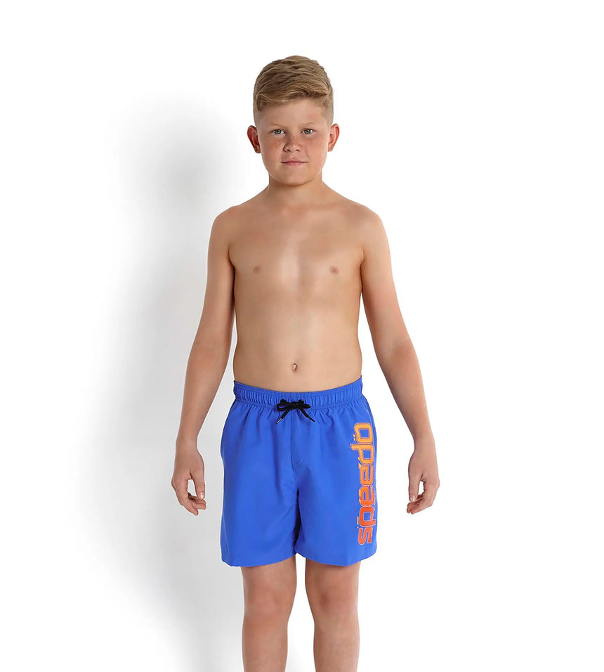 Boy's 100% Polyester Boombastic Graphic Printed Leisure Watershorts - Deep Peri & Peel