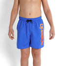 Boy's 100% Polyester Boombastic Graphic Printed Leisure Watershorts - Deep Peri & Peel