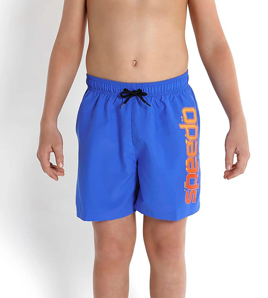 Boy's 100% Polyester Boombastic Graphic Printed Leisure Watershorts - Deep Peri & Peel
