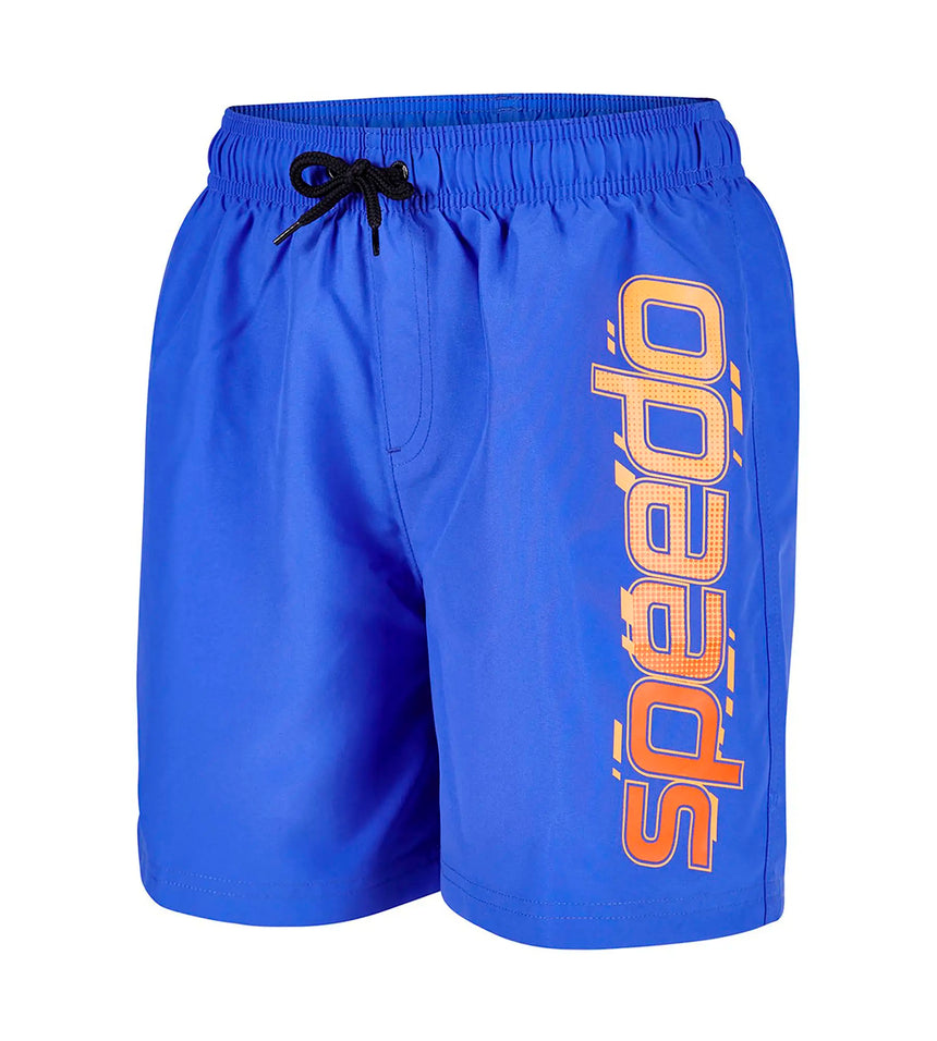 Boy's 100% Polyester Boombastic Graphic Printed Leisure Watershorts - Deep Peri & Peel