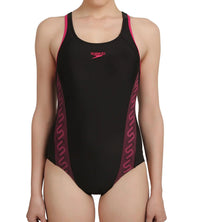 Women's Endurance 10 Monogram Racerback One Piece Swimwear - Black_5