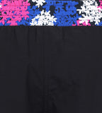 Women's 100% Polyester Printed Splice Watershorts - Navy & Ecstatic