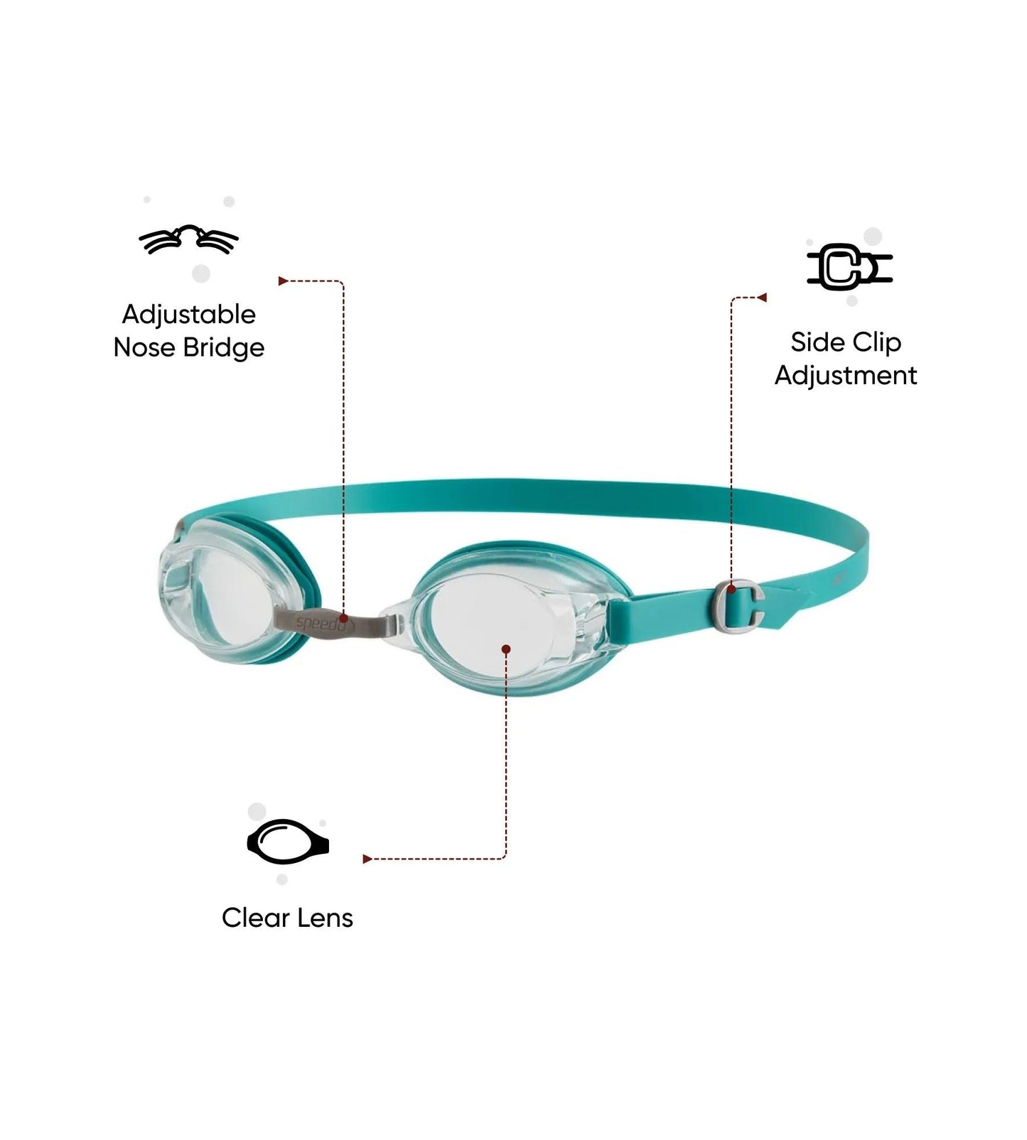 Unisex Adult Jet Tint-Lens Swim Goggles - Multicolor