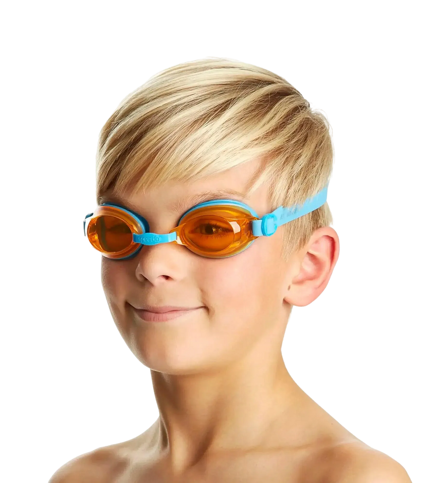 Unisex Kids Jet Tint-Lens Goggles (Age Range -  6-14 Years) - Blue & Orange