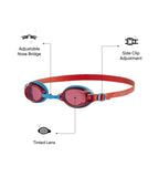 Unisex Kids Jet Tint-Lens Goggles (Age Range -  6-14 Years) - Turquoise & Lava Red