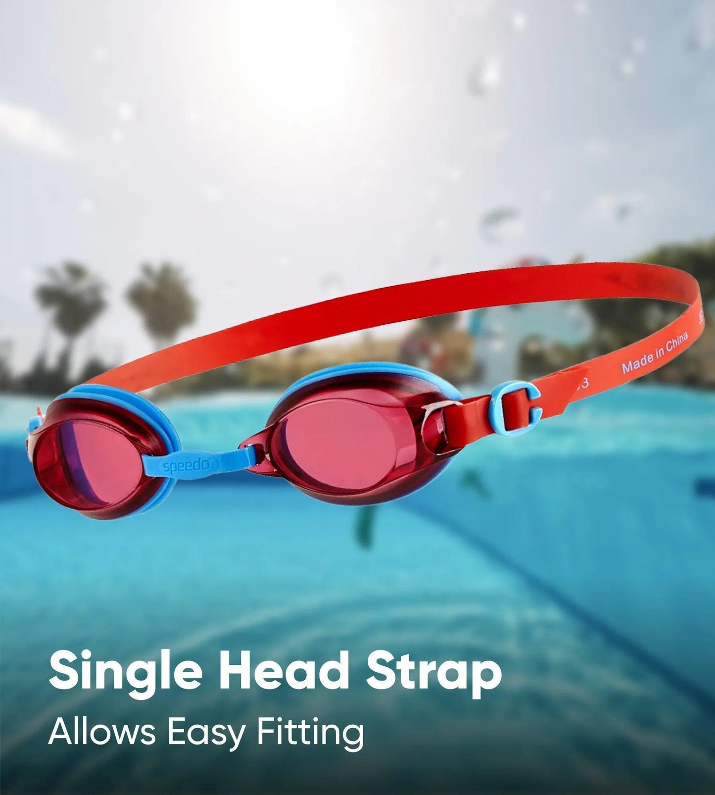 Unisex Junior Jet Tint-Lens Goggles - Turquoise & Lava Red