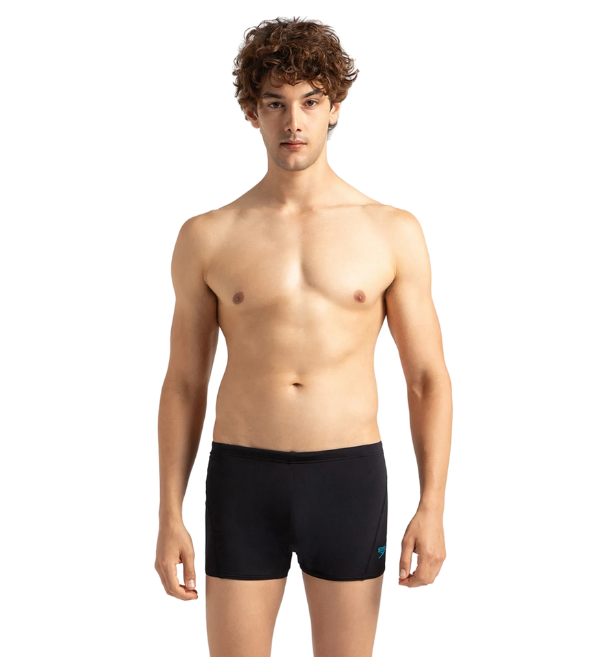 Buy Speedo Male Essential Splice Aquashort Black-Bolt Swimwear