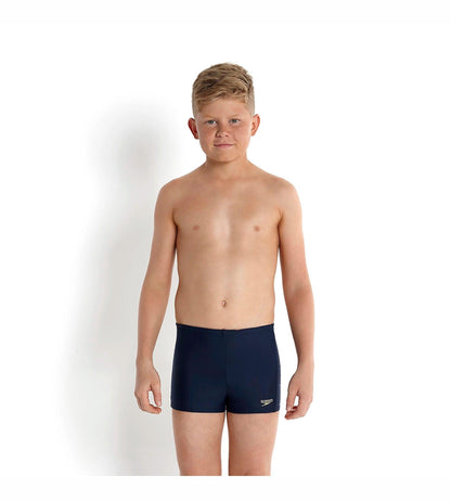 Boy's Endurance Speedotech Logo Panel Aquashort - Speedo Navy & Deep Peri_2