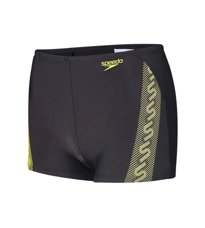 Boy's Endurance 10 Monogram Aquashort - Black & Wild Lime_4