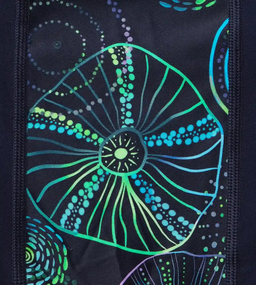 Boy's Endurance 10 Jelly Fish Panel Print Aquashort - True Navy & Aquarium