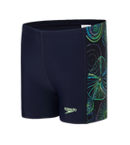 Boy's Endurance 10 Jelly Fish Panel Print Aquashort - True Navy & Aquarium