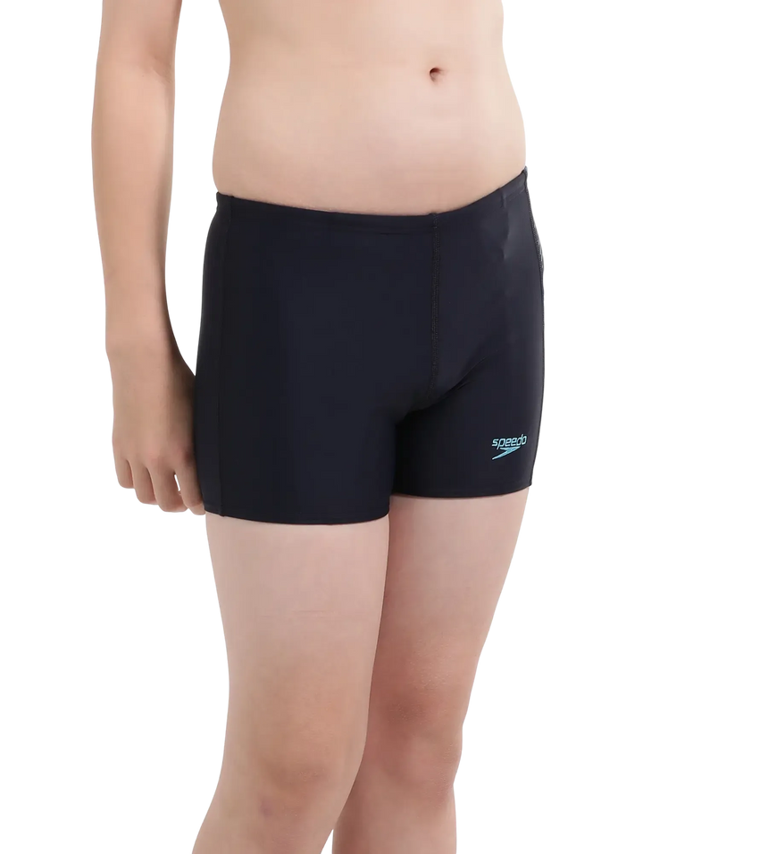 Boy's Endurance 10 Hyperboom Panel Print Aquashort - True Navy & Harlequin Green