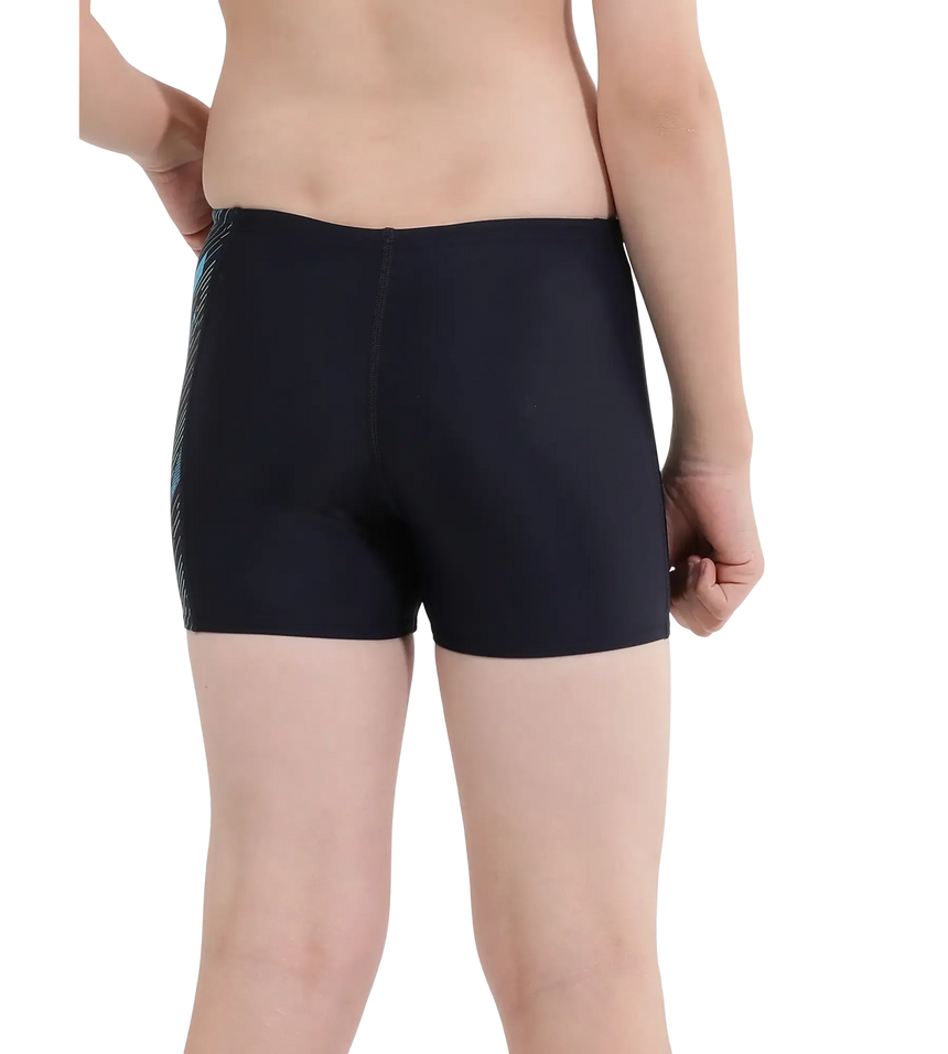 Boy's Endurance 10 Hyperboom Panel Print Aquashort - True Navy & Harlequin Green