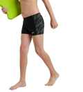 Boy's Endurance 10 Hyperboom Panel Print Aquashort - Black & Lemon Drizzle