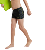 Boy's Endurance 10 Hyperboom Panel Print Aquashort - Black & Lemon Drizzle