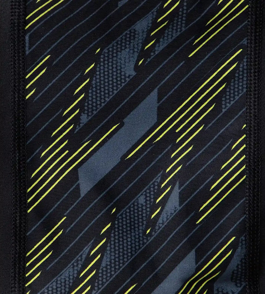 Boy's Endurance 10 Hyperboom Panel Print Aquashort - Black & Lemon Drizzle