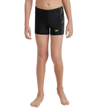 Boy's Endurance 10 Hyperboom Panel Print Aquashort - Black & Lemon Drizzle