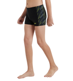Boy's Endurance 10 Hyperboom Panel Print Aquashort - Black & Lemon Drizzle