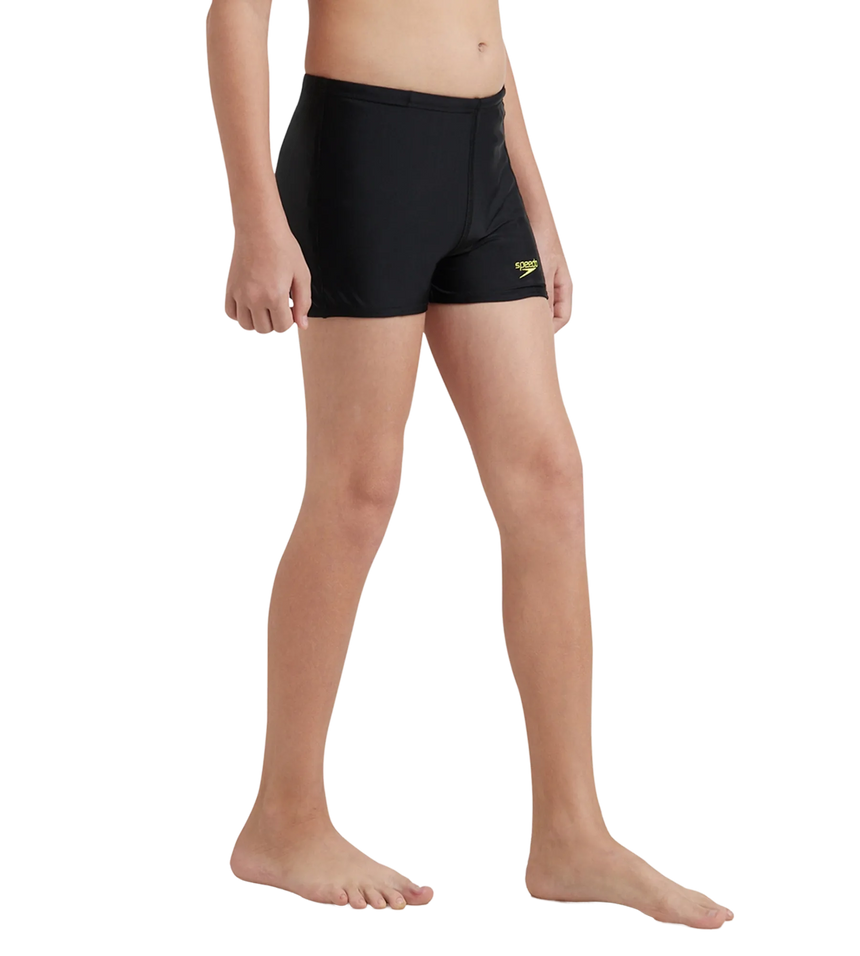 Boy's Endurance 10 Hyperboom Panel Print Aquashort - Black & Lemon Drizzle