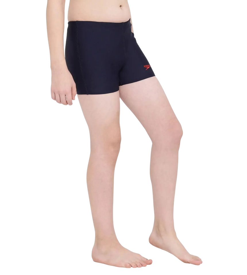 Boy's Endurance 10 Hyperboom Panel Aquashort - True Navy & Fed Red