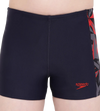 Boy's Endurance 10 Hyperboom Panel Aquashort - True Navy & Fed Red