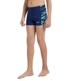 Boy's Endurance10 Hyperboom Panel Print Aquashort - Harmony, True Navy & Cobalt Pop