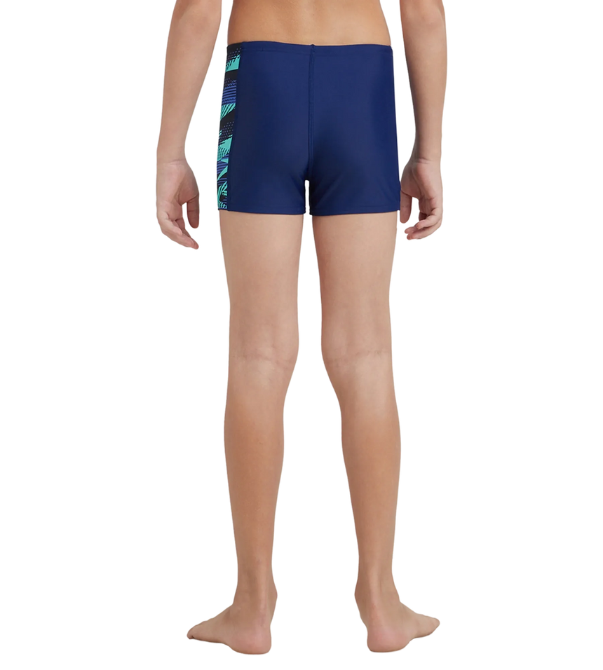 Boy's Endurance10 Hyperboom Panel Print Aquashort - Harmony, True Navy & Cobalt Pop