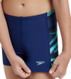 Boy's Endurance10 Hyperboom Panel Print Aquashort - Harmony, True Navy & Cobalt Pop