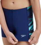Boy's Endurance10 Hyperboom Panel Print Aquashort - Harmony, True Navy & Cobalt Pop