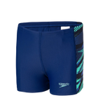 Boy's Endurance10 Hyperboom Panel Print Aquashort - Harmony, True Navy & Cobalt Pop
