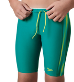 Boy's Endurance10 Side Panel Print Jammer - Kai Green & Lemon Drizzle