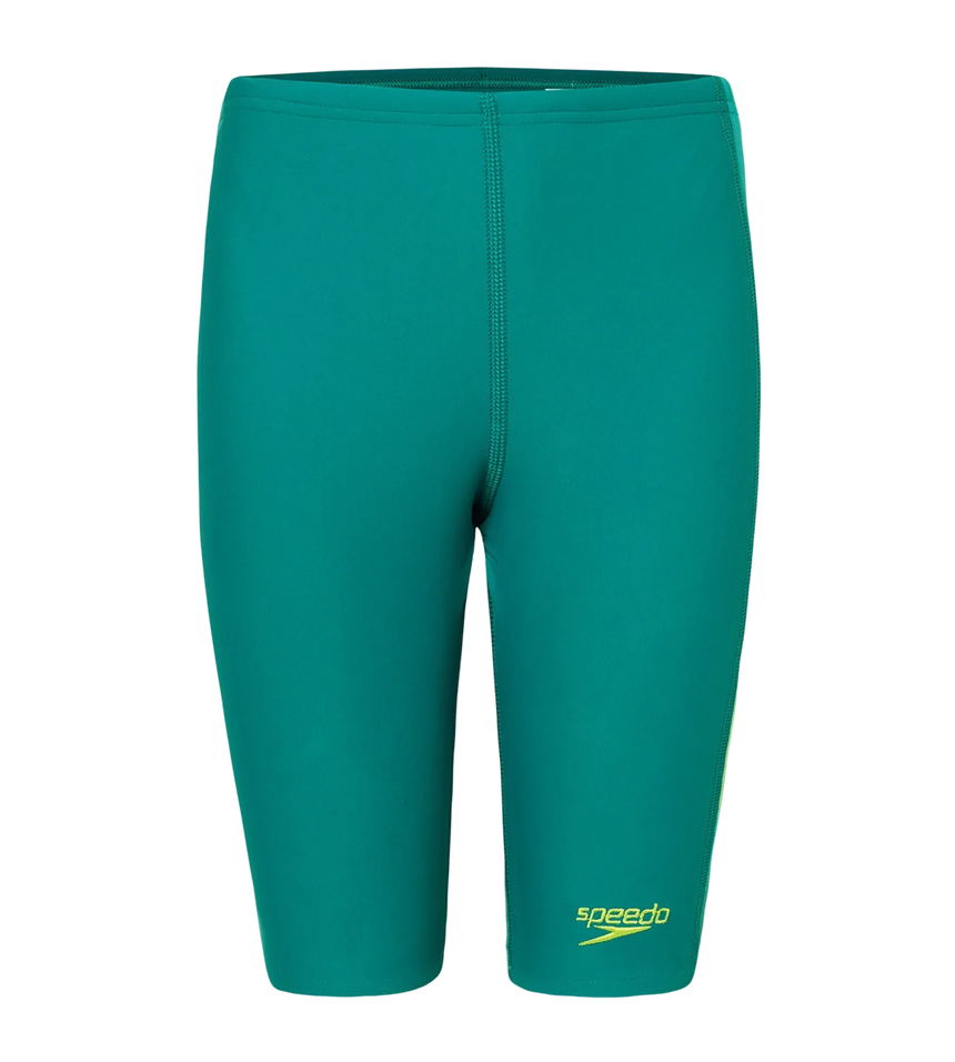Boy's Endurance10 Side Panel Print Jammer - Kai Green & Lemon Drizzle