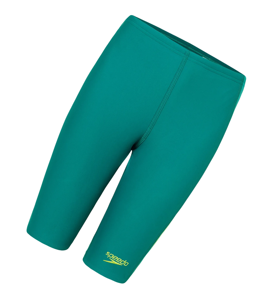 Boy's Endurance10 Side Panel Print Jammer - Kai Green & Lemon Drizzle