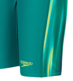 Boy's Endurance10 Side Panel Print Jammer - Kai Green & Lemon Drizzle