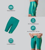 Boy's Endurance10 Side Panel Print Jammer - Kai Green & Lemon Drizzle