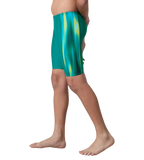 Boy's Endurance10 Side Panel Print Jammer - Kai Green & Lemon Drizzle