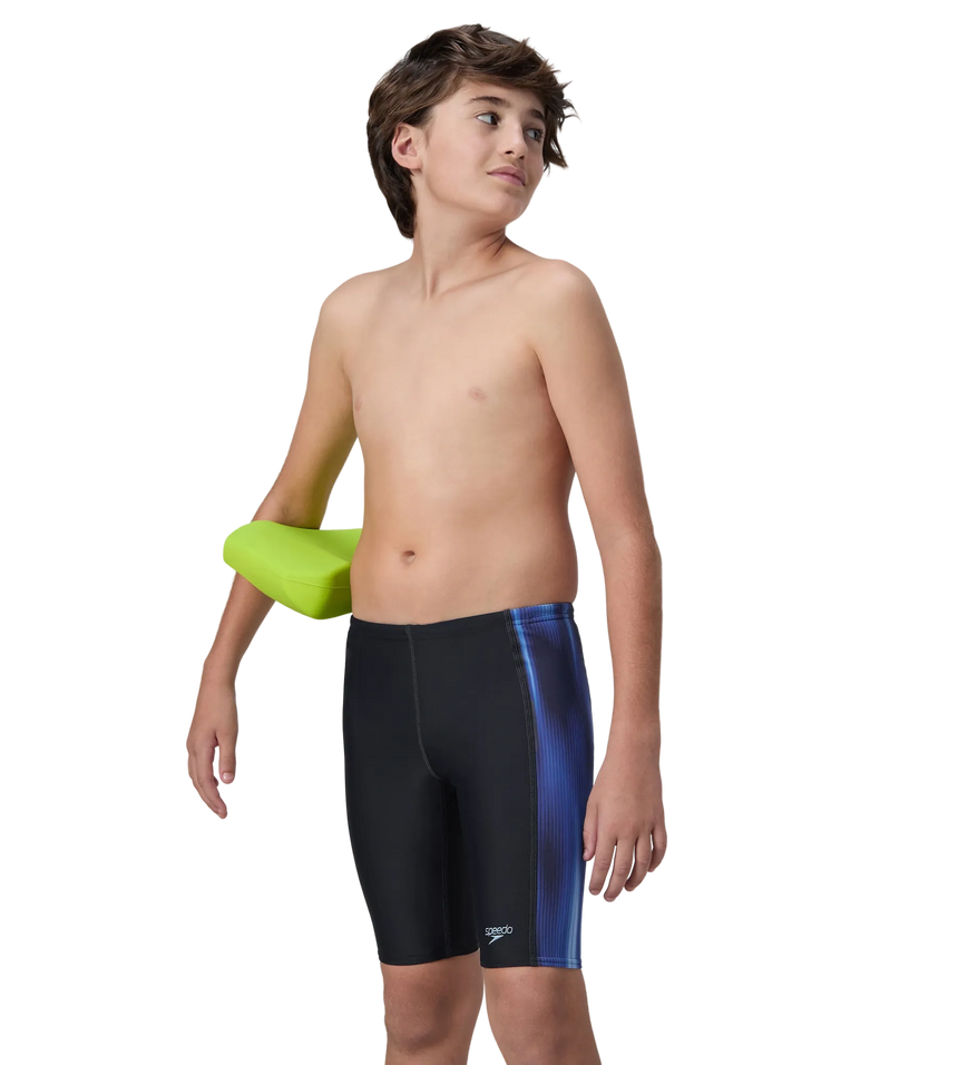 Boy's Endurance10 Side Panel Print Jammer - True Navy & Periwinkle Blue