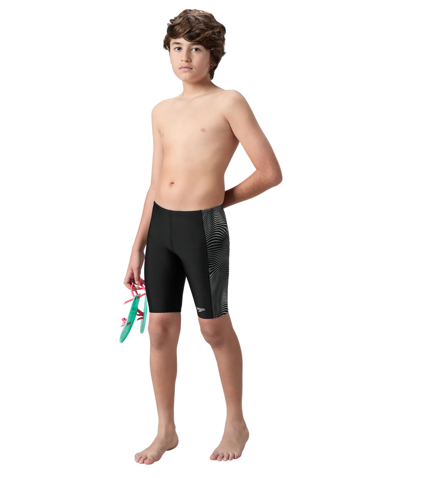 Boy's Endurance10 Side Panel Print Jammer - Black & White