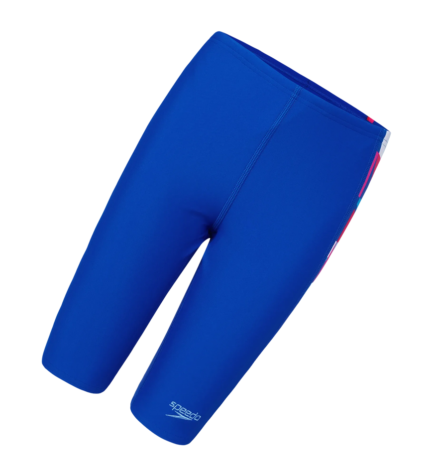 Boy's Endurabrite Side Panel Print Jammer - Deep Saffire & Periwinkle Blue
