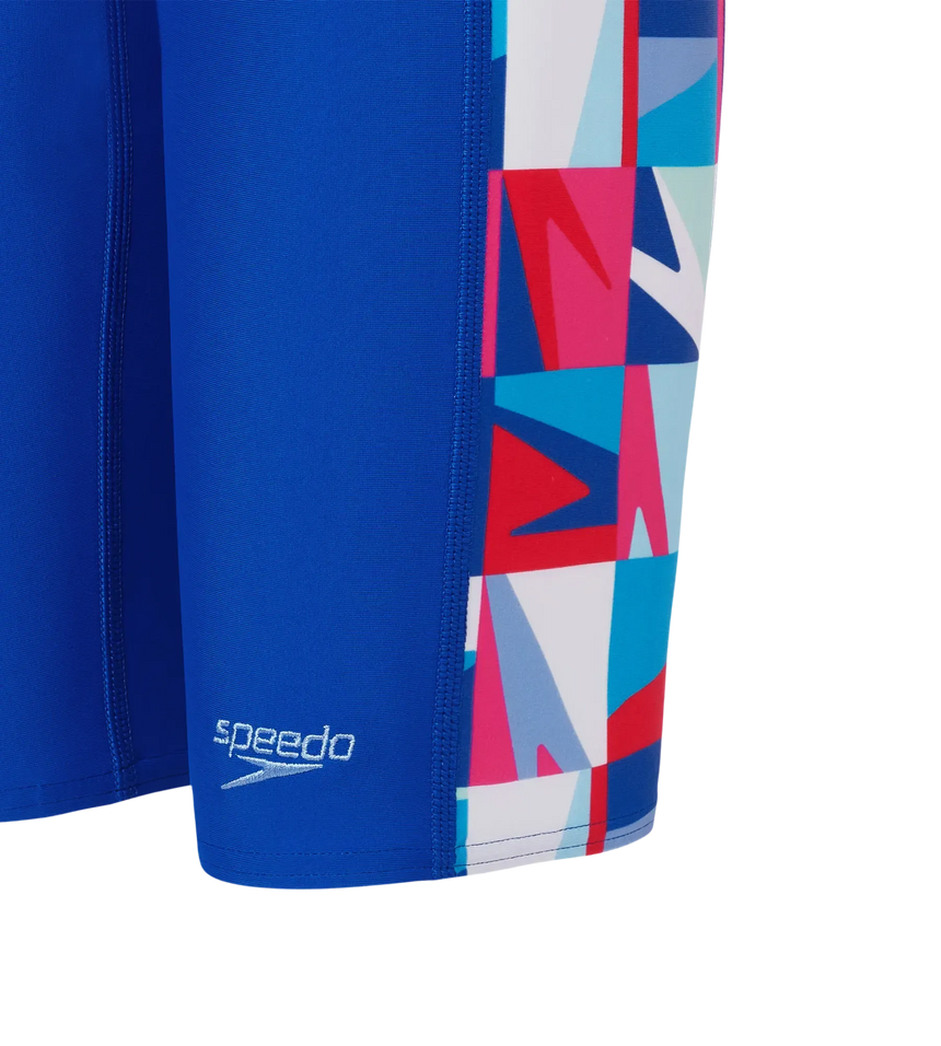 Boy's Endurabrite Side Panel Print Jammer - Deep Saffire & Periwinkle Blue