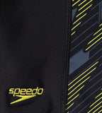 Boy's Endurance 10 Hyperboom Panel Print Jammer - Black & Lemon Drizzle
