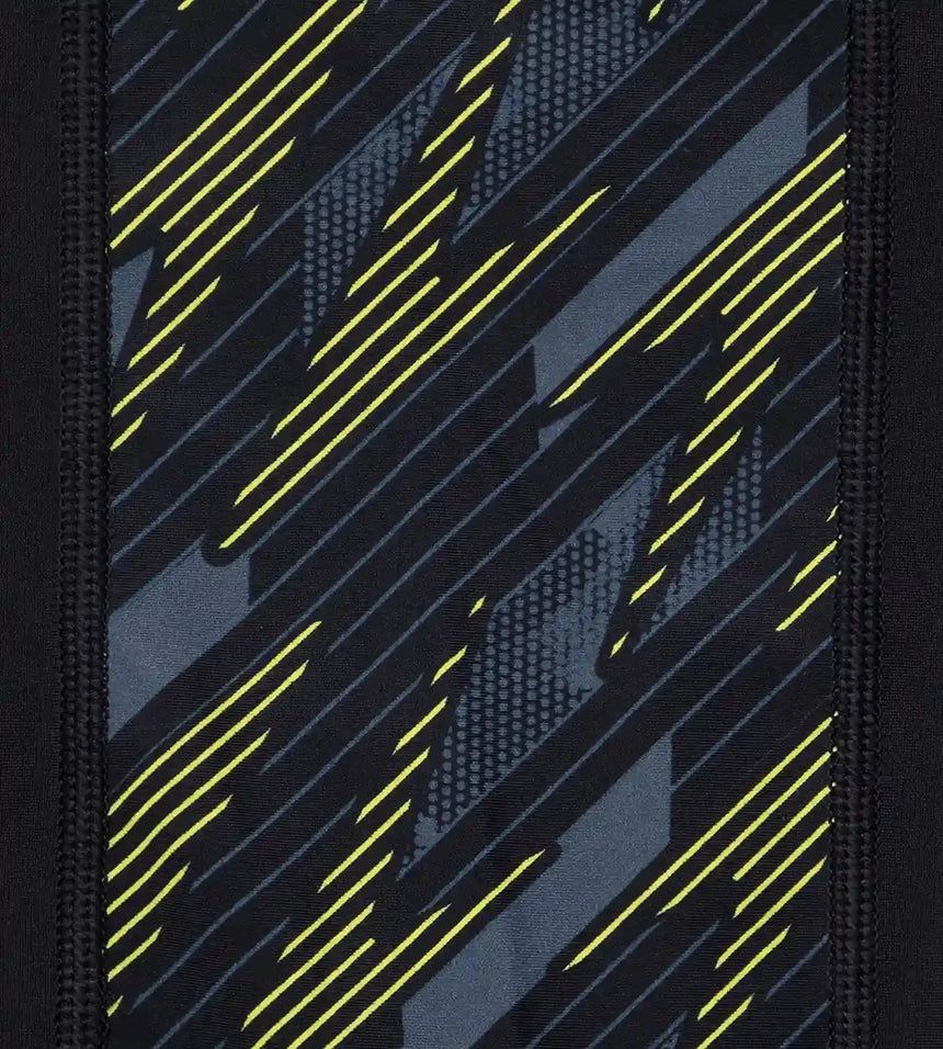 Boy's Endurance 10 Hyperboom Panel Print Jammer - Black & Lemon Drizzle