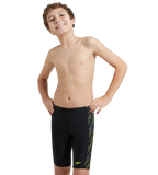Boy's Endurance 10 Hyperboom Panel Print Jammer - Black & Lemon Drizzle