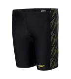 Boy's Endurance 10 Hyperboom Panel Print Jammer - Black & Lemon Drizzle