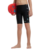 Boy's Endurance10 Side Panel Digital Print Jammer - Black, Anthracite & Arctic Glass