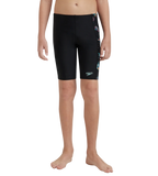 Boy's Endurance10 Side Panel Digital Print Jammer - Black, Anthracite & Arctic Glass