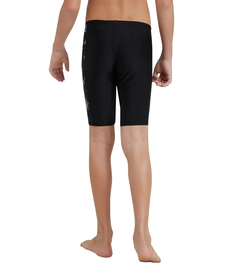 Boy's Endurance10 Side Panel Digital Print Jammer - Black, Anthracite & Arctic Glass