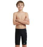 Boy's Endurance10 Side Panel Digital Print Jammer - Black, Anthracite & Arctic Glass