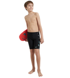 Boy's Endurance10 Side Panel Digital Print Jammer - Black, Anthracite & Arctic Glass
